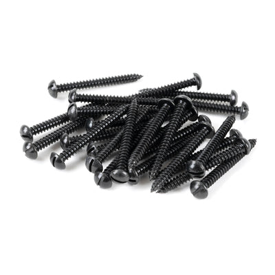 From The Anvil 91177 - Black 10x2" Round Head Screws (25)