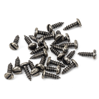 From The Anvil 91195 - Pewter 8x½" Round Head Screws (25) #finish_pewter-patina