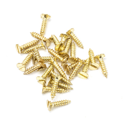 From The Anvil 91258 - Polished Brass SS 4x½" Countersunk Screws (25) #finish_polished-brass