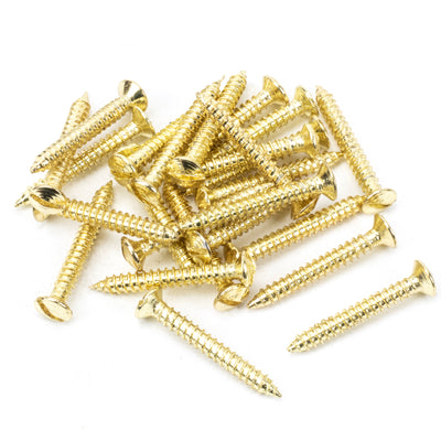 From The Anvil 91268 - Polished Brass SS 8x1½" Countersunk Raised Head Screws (25) #finish_polished-brass