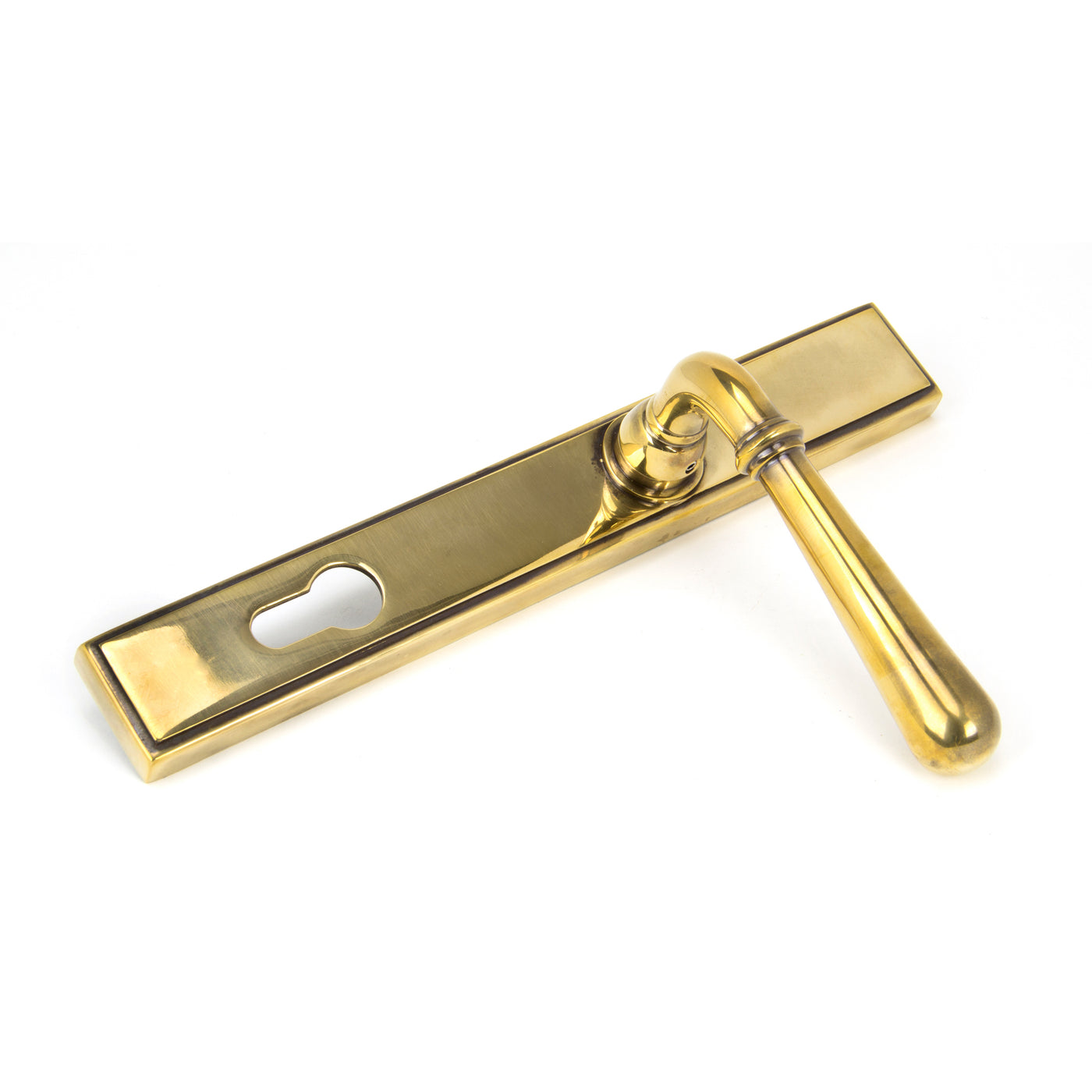 From The Anvil 91413 - Aged Brass Newbury Slimline Lever Espag. Lock Set