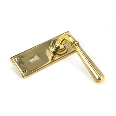 From The Anvil 91414 - Aged Brass Newbury Lever Lock Set