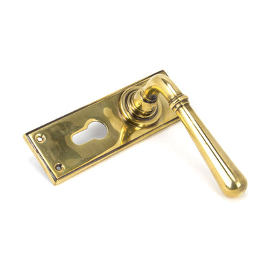 From The Anvil 91417 - Aged Brass Newbury Lever Euro Lock Set