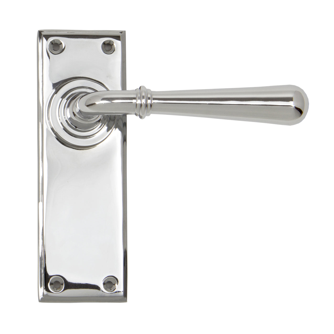 From The Anvil 91422 - Polished Chrome Newbury Lever Latch Set #finish_polished-chrome