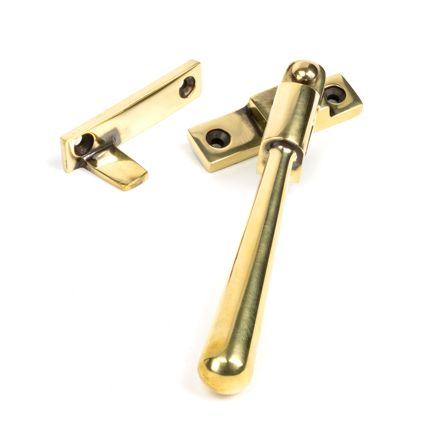 From The Anvil 91442 - Aged Brass Night-Vent Locking Newbury Fastener #finish_aged-brass