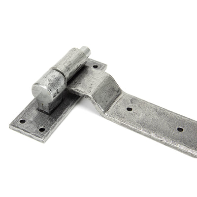 From The Anvil 91474 - Pewter 24" Hook & Band Hinge - Cranked (pair)