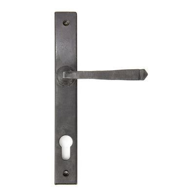 From The Anvil 91484 - External Beeswax Avon Slimline Lever Espag. Lock Set #finish_beeswax-external