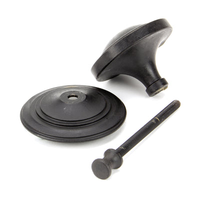 From The Anvil 91486 - External Beeswax Art Deco Centre Door Knob #finish_external-beeswax