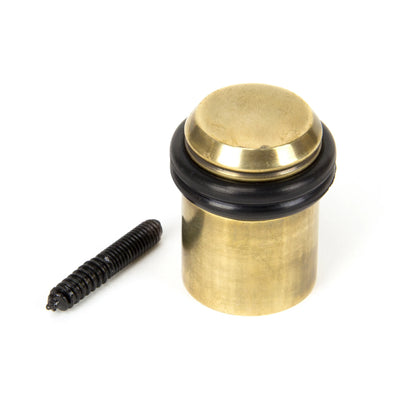 From The Anvil 91514 - Aged Brass Floor Mounted Door Stop #finish_aged-brass