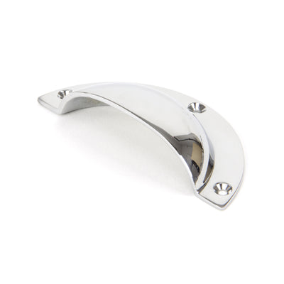 From The Anvil 91523 - Polished Chrome 4" Plain Drawer Pull #finish_polished-chrome