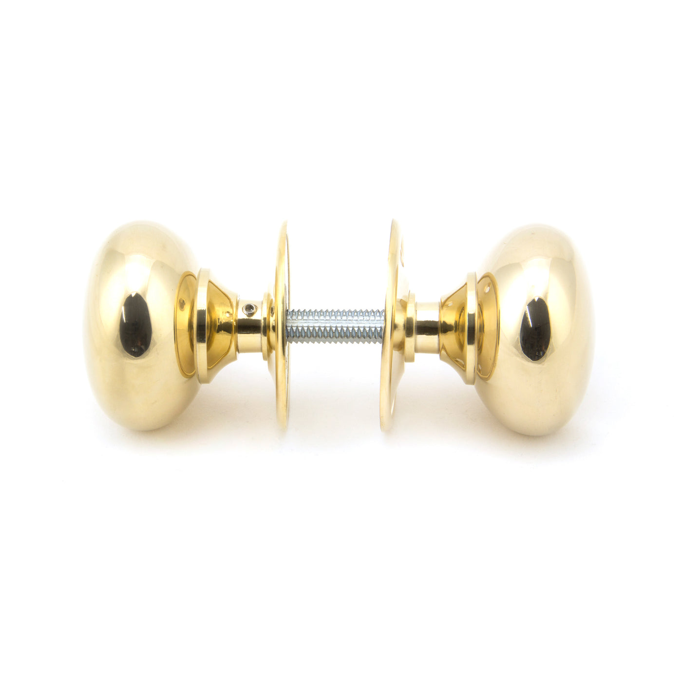 From The Anvil 91529 - Polished Brass 57mm Mushroom Mortice/Rim Knob Set