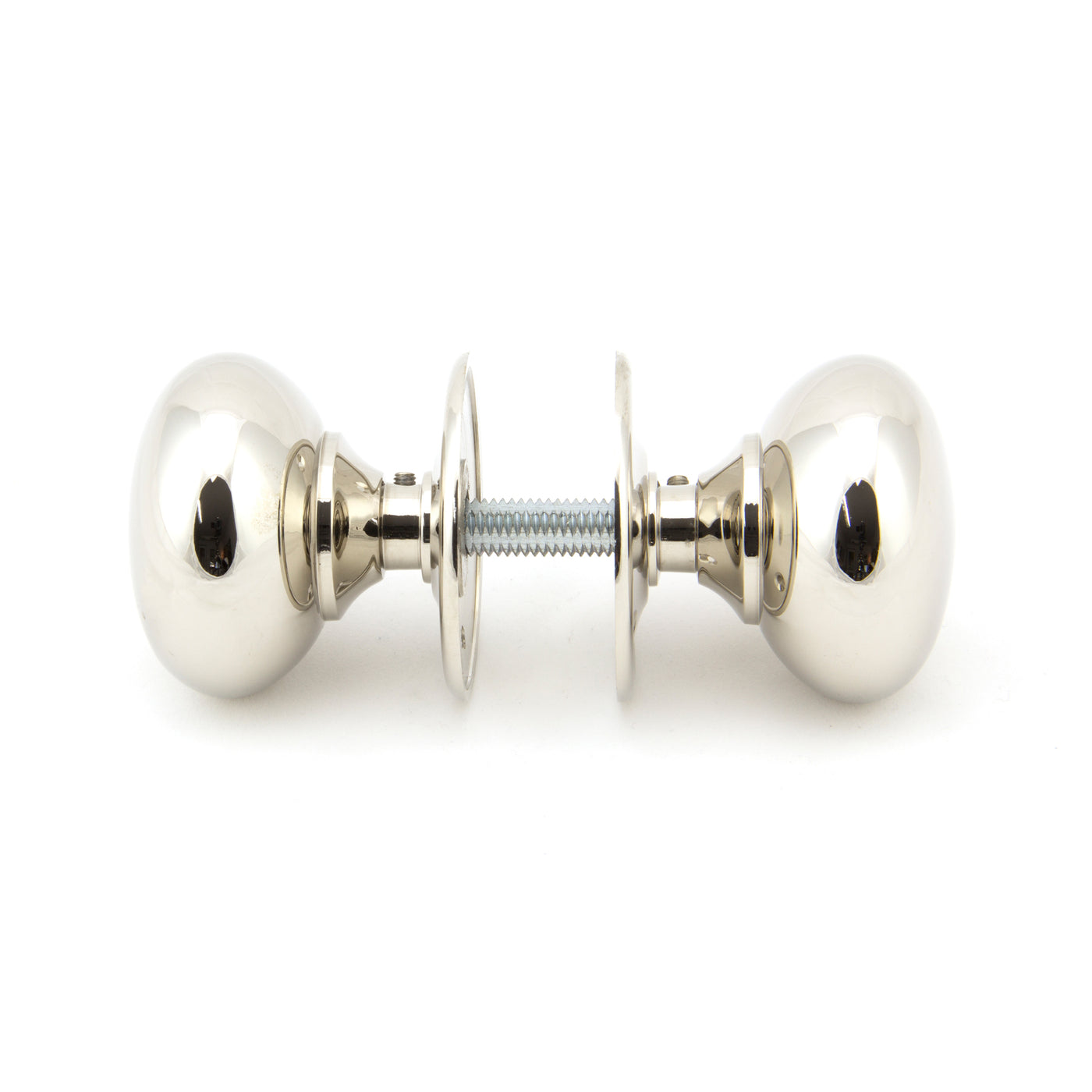 From The Anvil 91530 - Polished Nickel 57mm Mushroom Mortice/Rim Knob Set