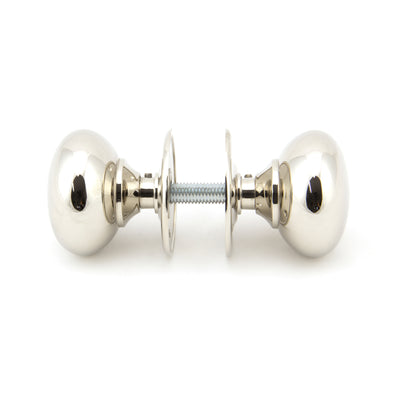 From The Anvil 91530 - Polished Nickel 57mm Mushroom Mortice/Rim Knob Set