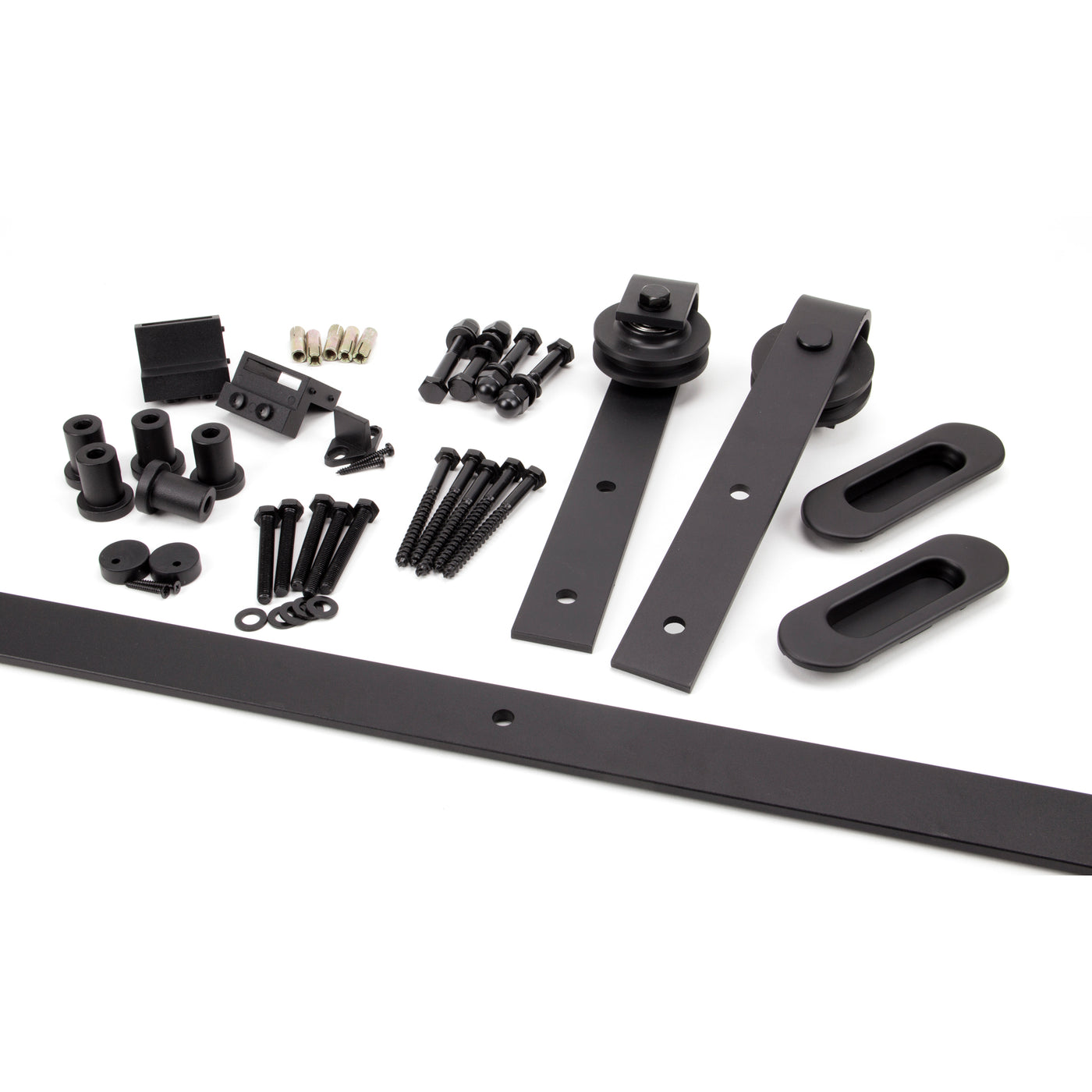 From The Anvil 91794 - 100kg Black Sliding Door Hardware Kit (3m Track)  #track-length_3mtrs