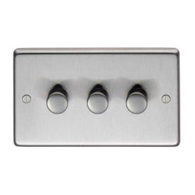 From The Anvil 91814 - SSS Triple LED Dimmer Switch #finish_satin-stainless-steel