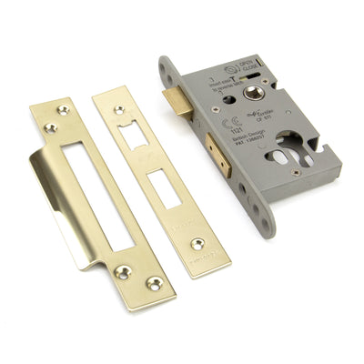 From The Anvil 91839 - PVD 2½" Euro Profile Sash Lock #finish_pvd-brass