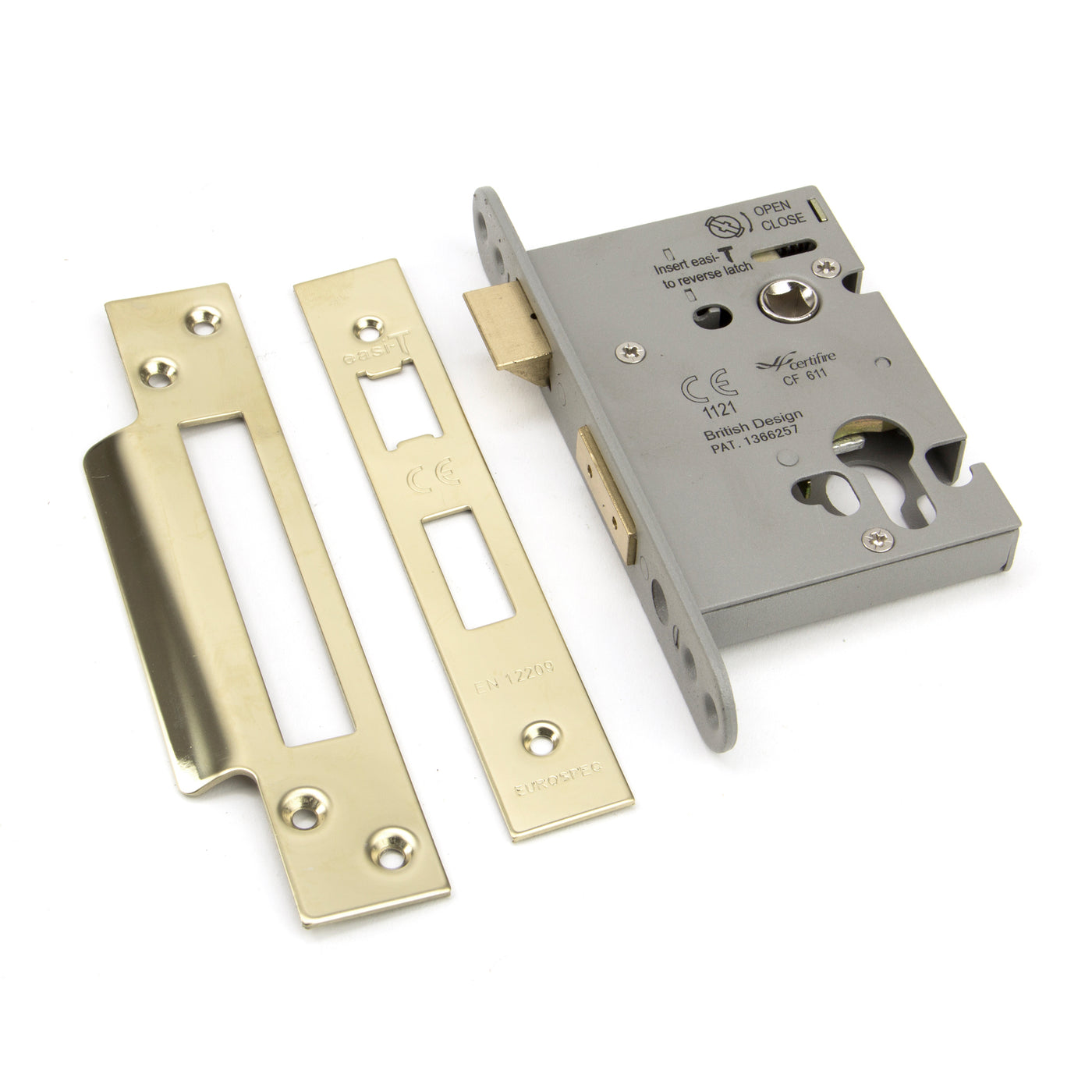 From The Anvil 91840 - PVD 3" Euro Profile Sash Lock #finish_pvd-brass