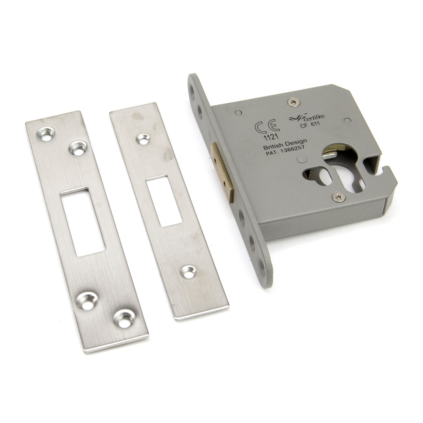 From The Anvil 91843 - SSS 3" Euro Profile Dead Lock #finish_satin-stainless-steel