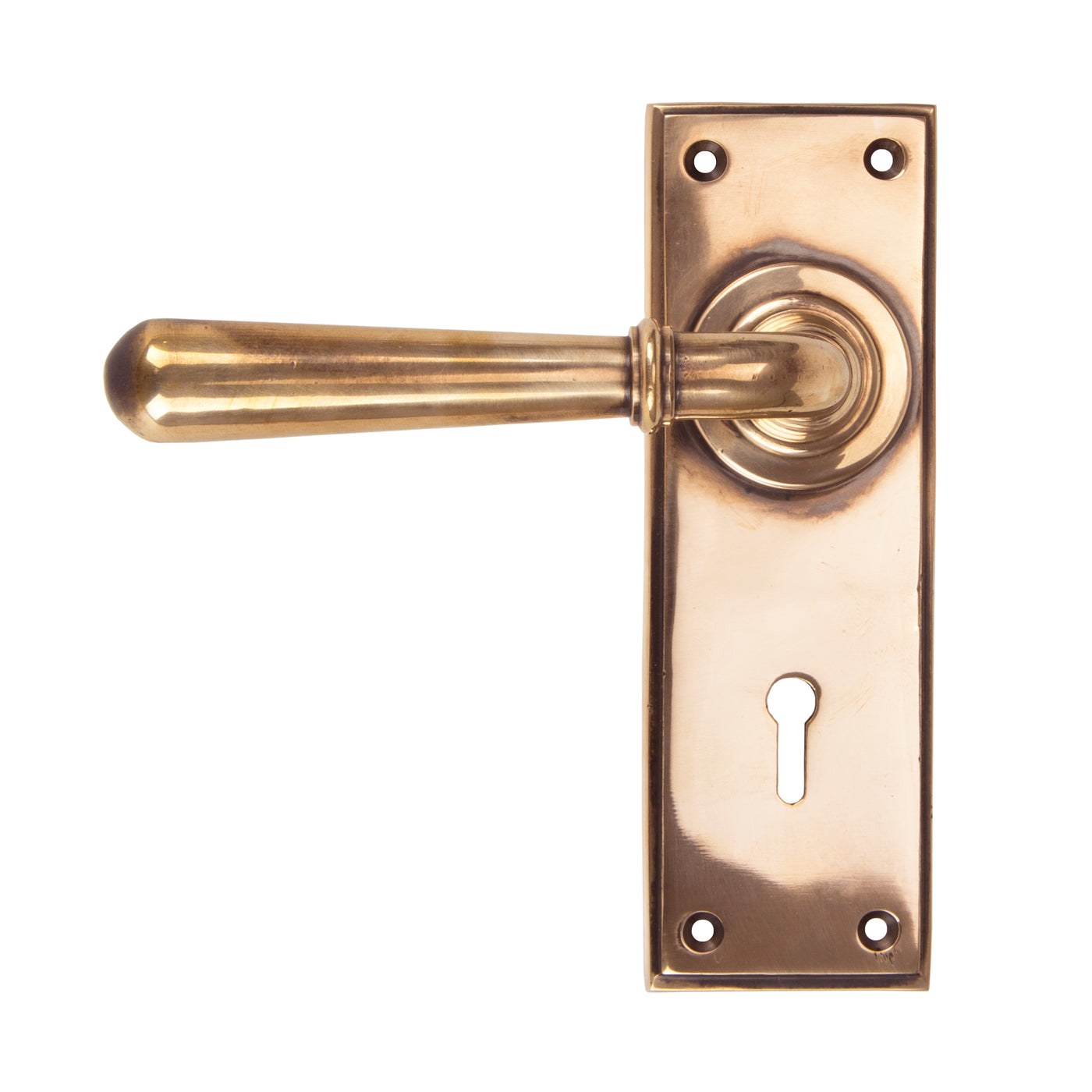 From The Anvil 91919 - Polished Bronze Newbury Lever Lock Set #finish_polished-bronze