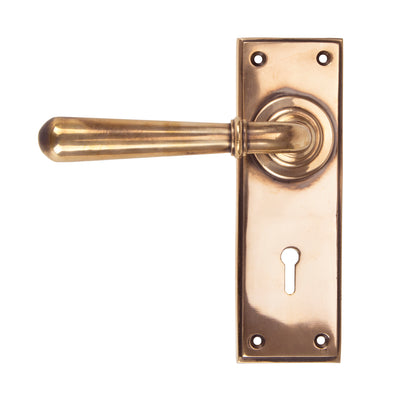 From The Anvil 91919 - Polished Bronze Newbury Lever Lock Set #finish_polished-bronze