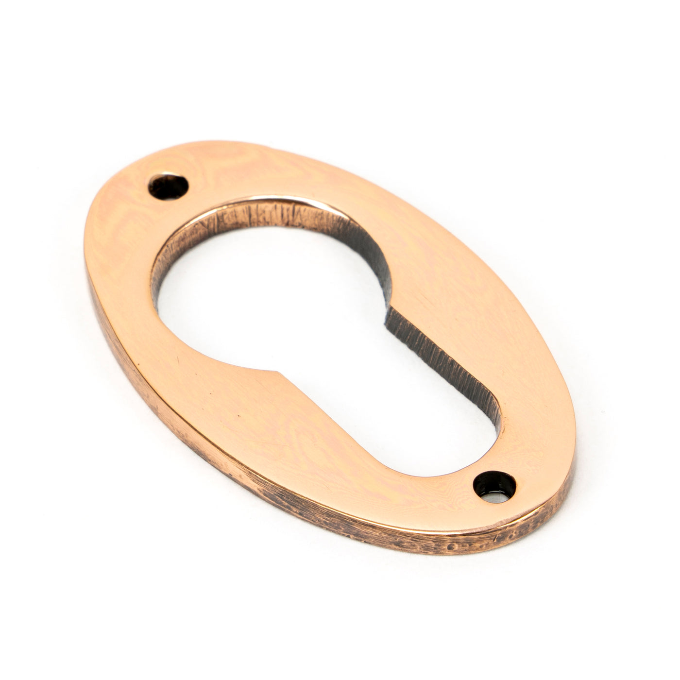 From The Anvil 91928 - Polished Bronze Oval Euro Escutcheon  #finish_polished-bronze