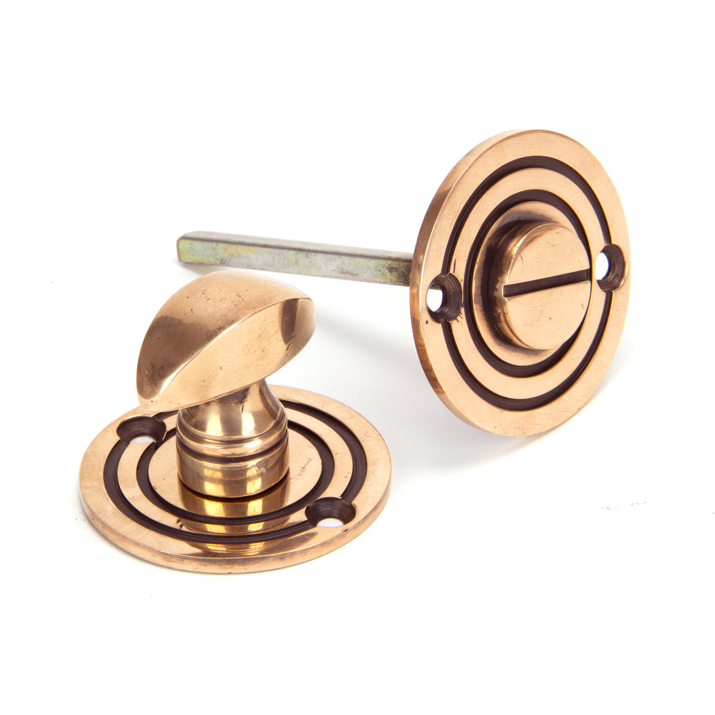 From The Anvil 91930 - Polished Bronze Round Bathroom Thumbturn #finish_polished-bronze