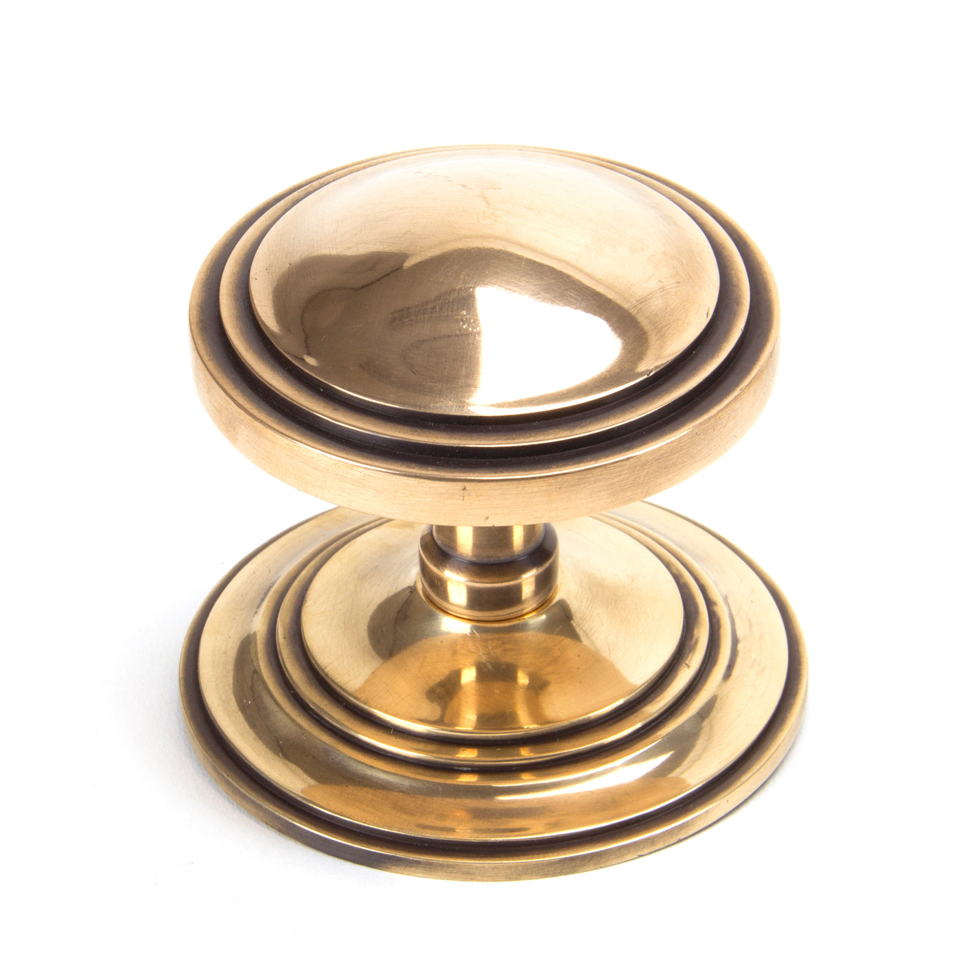 From The Anvil 91946 - Polished Bronze Art Deco Centre Door Knob  #finish_polished-bronze