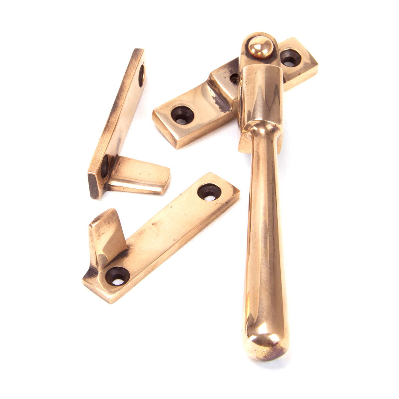 From The Anvil 91952 - Polished Bronze Night-Vent Locking Newbury Fastener #finish_polished-bronze