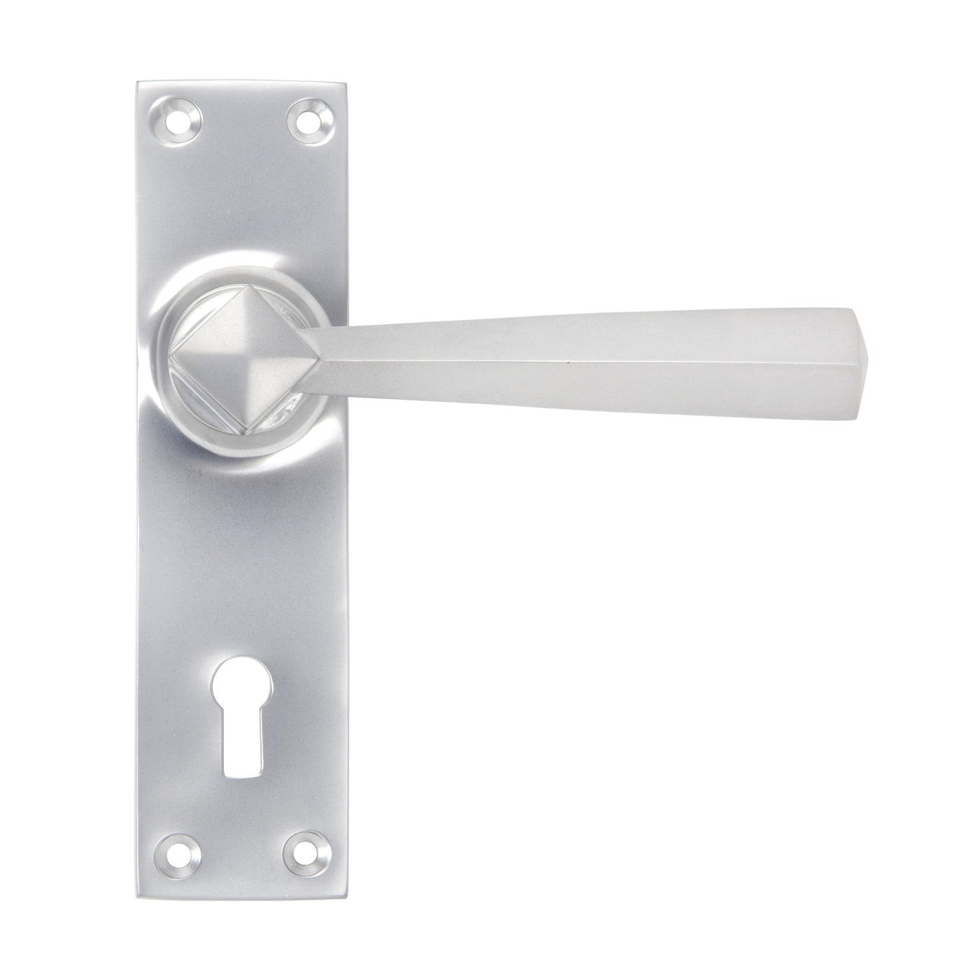 From The Anvil 91967 - Satin Chrome Straight Lever Lock Set #finish_satin-chrome