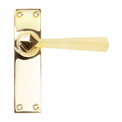 From The Anvil 91968 - Polished Brass Straight Lever Latch Set #finish_polished-brass