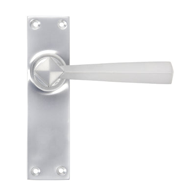 From The Anvil 91970 - Satin Chrome Straight Lever Latch Set #finish_satin-chrome