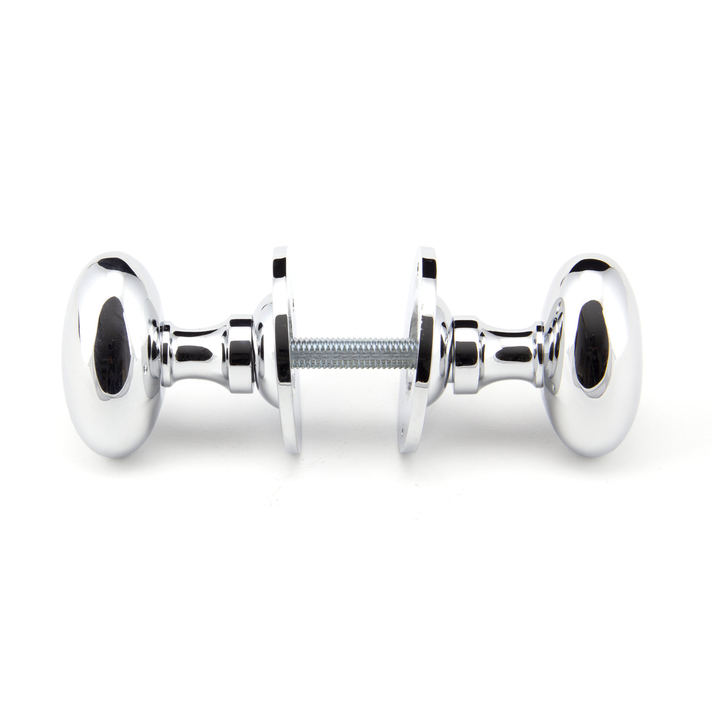 From The Anvil 91975 - Polished Chrome Oval Mortice/Rim Knob Set #finish_polished-chrome