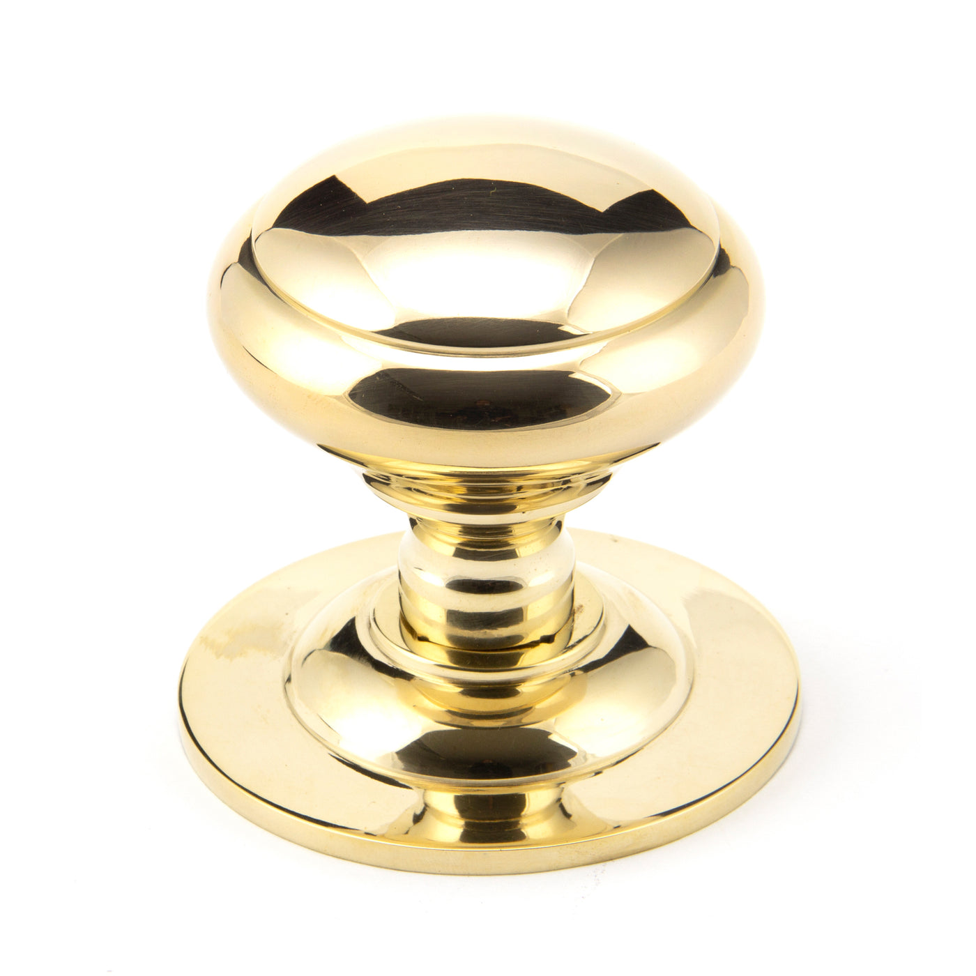 From The Anvil 91977 - Polished Brass Round Centre Door Knob  #finish_polished-brass