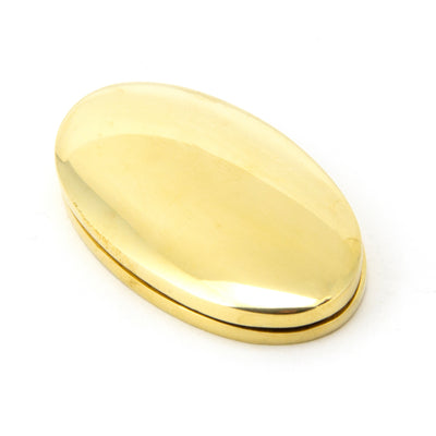 From The Anvil 91987 - Polished Brass Oval Escutcheon & Cover  #finish_polished-brass