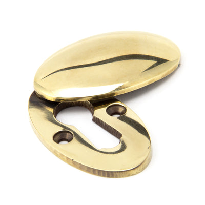 From The Anvil 91988 - Aged Brass Oval Escutcheon & Cover #finish_aged-brass