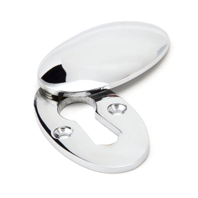 From The Anvil 91990 - Polished Chrome Oval Escutcheon & Cover #finish_polished-chrome