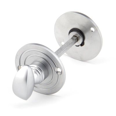 From The Anvil 91996 - Satin Chrome Round Bathroom Thumbturn #finish_satin-chrome