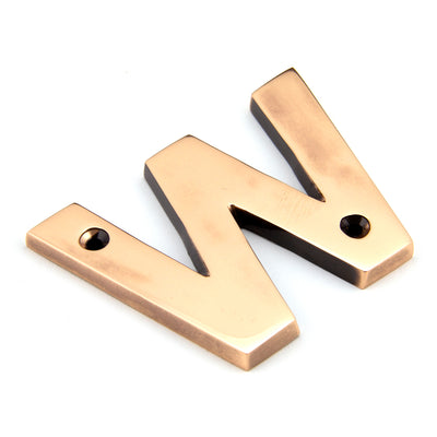 From The Anvil 92031W - Polished Bronze Letter W #finish_polished-bronze