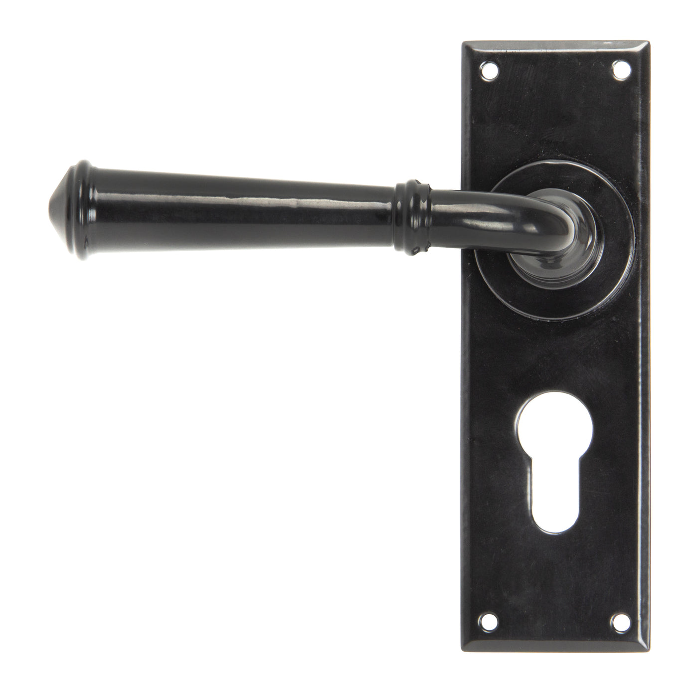 From The Anvil 92060 - Black Regency Lever Euro Lock Set #finish_black