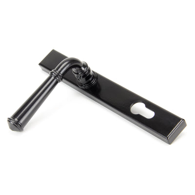 From The Anvil 92061 - Black Regency Slimline Lever Espag. Lock Set #finish_black