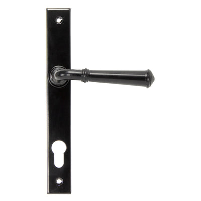 From The Anvil 92061 - Black Regency Slimline Lever Espag. Lock Set  #finish_black