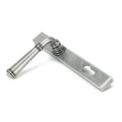 From The Anvil 92062 - Pewter Regency Slimline Lever Espag. Lock Set #finish_pewter-patina