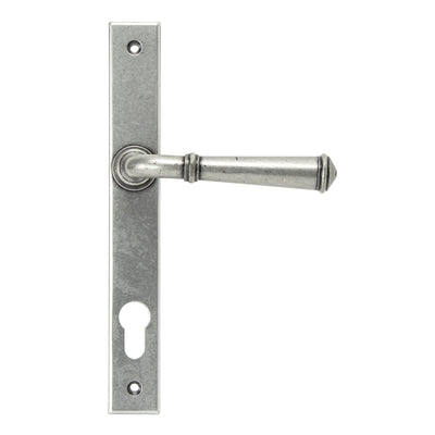 From The Anvil 92062 - Pewter Regency Slimline Lever Espag. Lock Set  #finish_pewter-patina