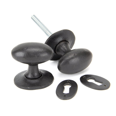 From The Anvil 92065 - External Beeswax Oval Mortice/Rim Knob Set  #finish_beeswax-external