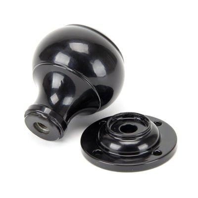 From The Anvil 92068 - Black Regency Mortice/Rim Knob Set #finish_black