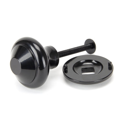 From The Anvil 92070 - Black Regency Centre Door Knob #finish_black