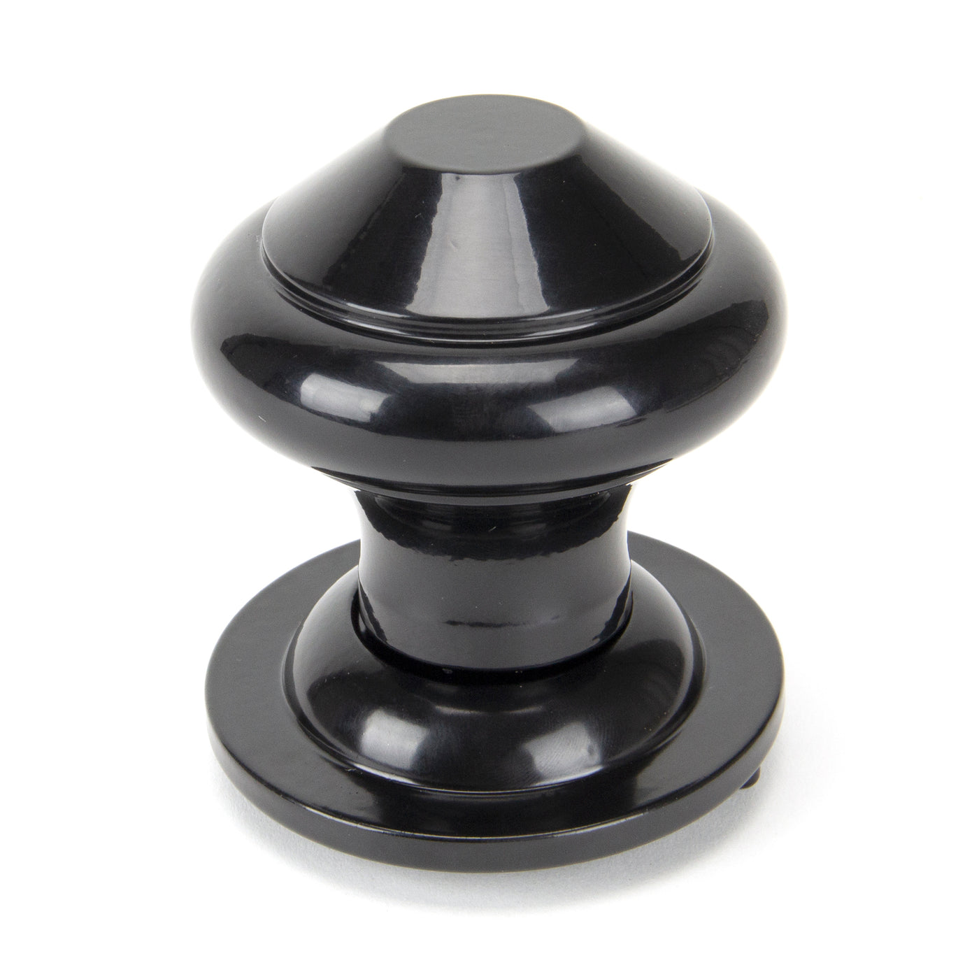 From The Anvil 92070 - Black Regency Centre Door Knob  #finish_black